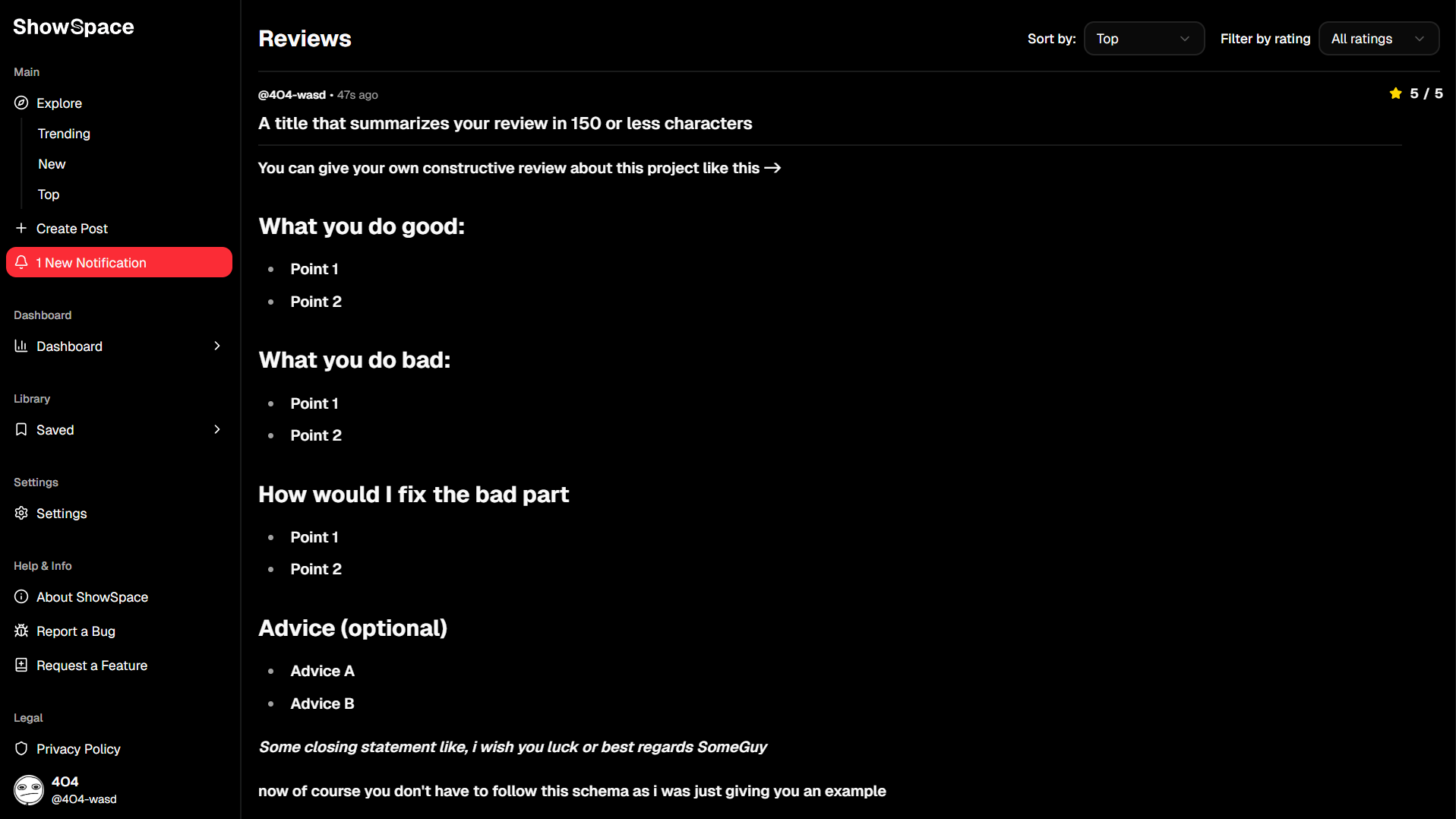 Get Quality Community Feedback Screenshot